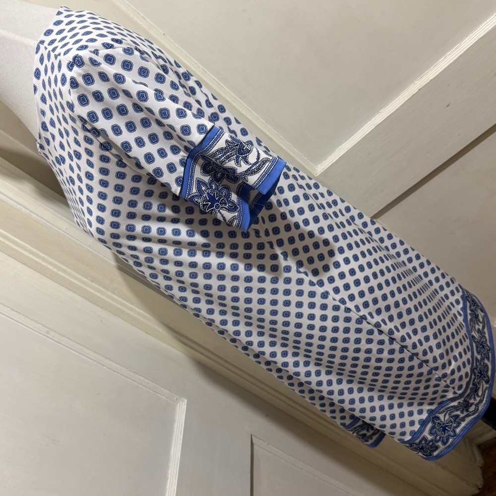 Michael Kors white and Blue Patterned Dress - Picture 11 of 13
